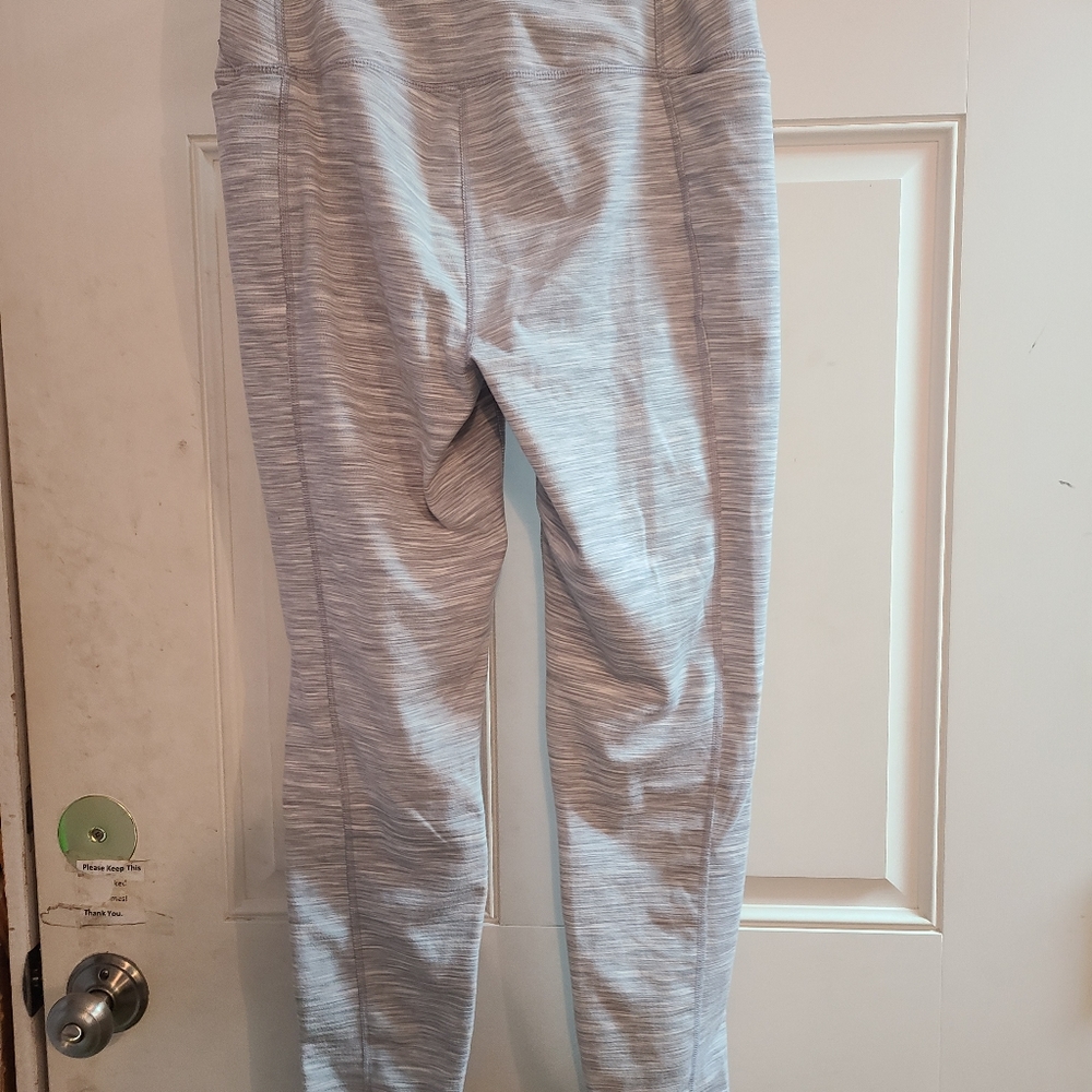 Spyder Athletic Leggings Grey with White Medium